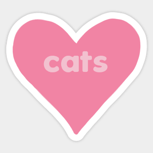 Cats Heart Sticker